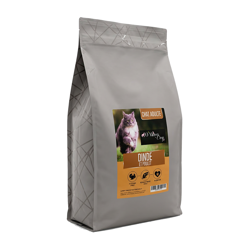 Croquette Chat Gamme Excellence dinde poulet O'Maya Croq