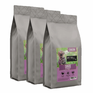 Croquette Chaton Gamme Excellence sans céréale dinde poulet O'Maya Croq lot promo