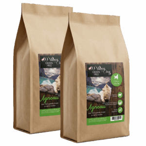 Croquette Chien Gamme Nutrition naturelle sans céréale Agneau patate douce O'Maya Croq lot promo