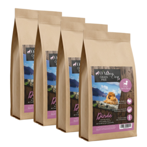 Croquette Chiot et petite chien Gamme Nutrition naturelle sans céréale dinde canard patate douce O'Maya Croq lot frais de port offerts
