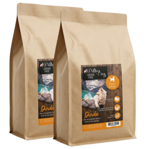 Croquette Chien Gamme Nutrition naturelle sans céréale dinde patate douce O'Maya Croq lot remise