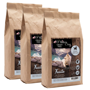 Croquette Chien Gamme Nutrition naturelle sans céréale truite saumon light O'Maya Croq lot promotion