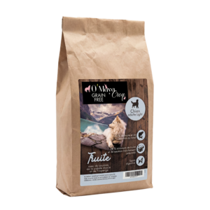 Croquette Chien Gamme Nutrition naturelle sans céréale truite saumon light O'Maya Croq